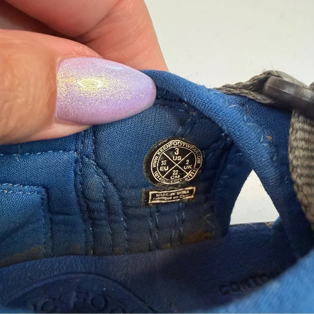 Keen Newport H2 Sandals Shoes Big Kid size 3 Outdoor Nature Shoe Gray Blue beach - Picture 5 of 5